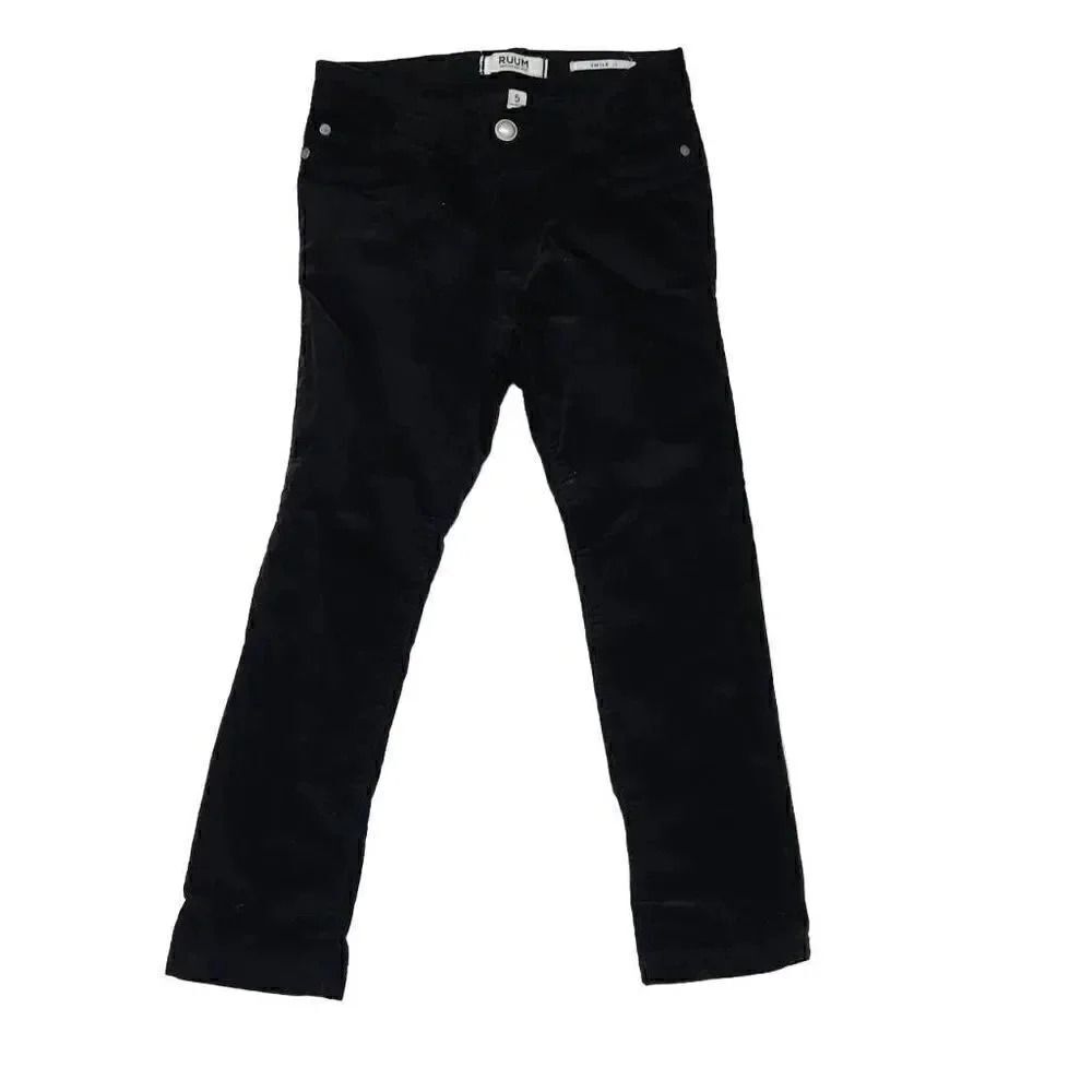Ruum Girls Size 5 Black Soft Corduroy Pants